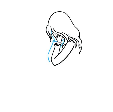 Sad Girl Alone Crying Drawing