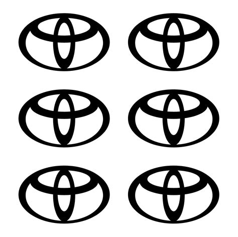 Small Toyota Logo Vinyl Decals Set of 6 - Etsy Australia