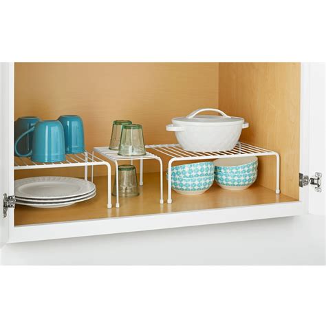 Mainstays White Wire Shelf Storage Set, 3 Pieces - Dish, Cups, Food Organizer - Pantry - Kitchen ...