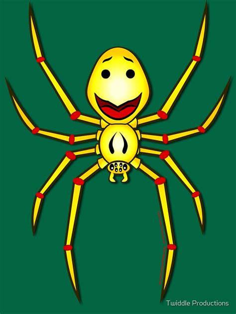 "Happy Face Spider" T-shirt for Sale by TwiddleProd | Redbubble | happy t-shirts - happy face t ...