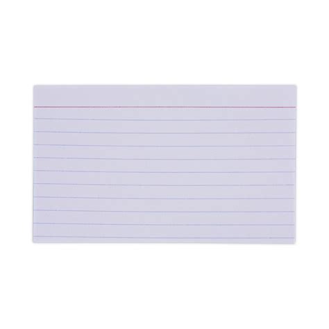 Ruled Index Cards, 3 x 5, White, 100/Pack - Zerbee