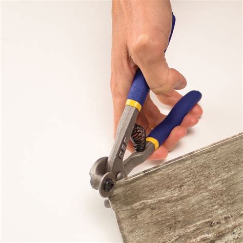 How To Use Glass Tile Nippers - The glass tile nippers have round blades that evenly cut both ...