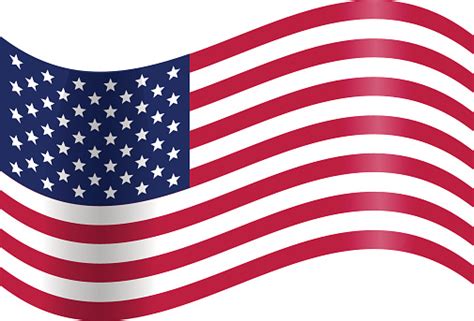 Waving American Flag Vector Illustration Stock Illustration - Download Image Now - iStock