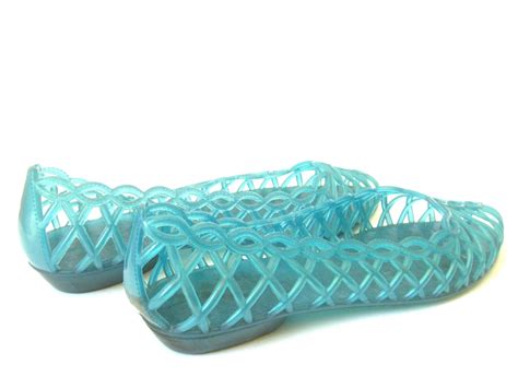 1980s Vintage Turquoise Blue Jelly Shoes by FlirtySanchezProject | Jelly shoes, Vintage ...