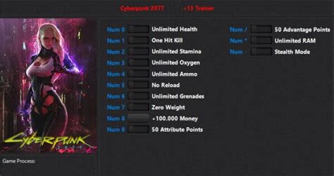 Cyberpunk 2077 Trainer (2.2) - Latest Version