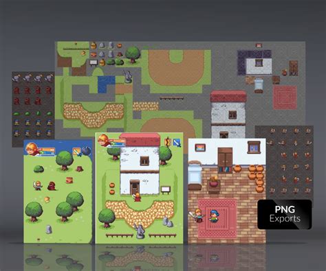 Top Down Pixel Art RPG Game Pack | Game Art Partners