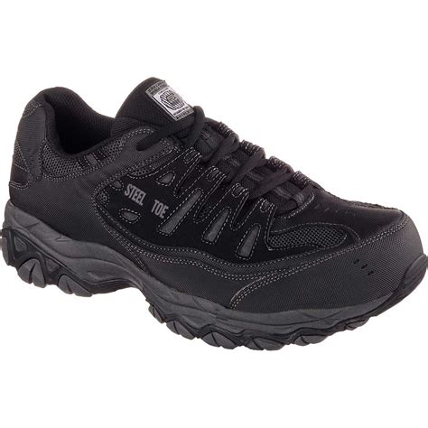 SKECHERS Work Relaxed Fit Crankton Steel Toe Work Athletic Shoe, 77055BKCC