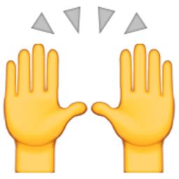 🙌 Person Raising Both Hands in Celebration Emoji (U+1F64C/U+E427)