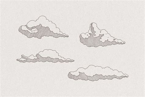 Collection Of Clouds Drawings - Design Cuts