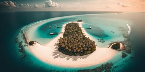 Premium AI Image | Beautiful aerial view of Maldives and tropical beach