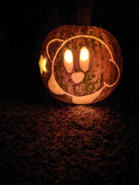 I carved Kirby pumpkin! : r/Kirby