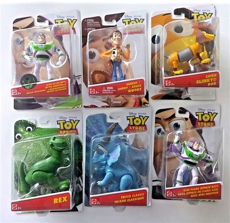 Disney Pixar Toy Story Figures Rex Woody Buzz Slinky Trixie Lot of 6 ...