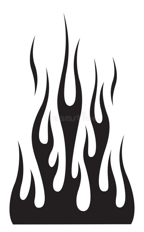 Hot Rod Fire Flame Tattoo Silhouette Blaze Vector Art Graphic Stock Vector - Illustration of ...