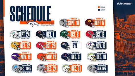 Broncos' 2023 schedule announced