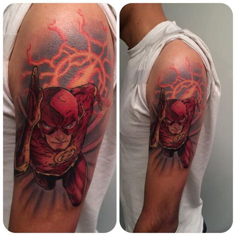 Flash tattoo, color tattoo. DC comics, superhero. | Superman tattoos, Flash tattoo, Tattoos