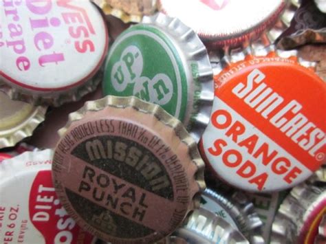 4 Vintage Soft Drink Bottle Caps