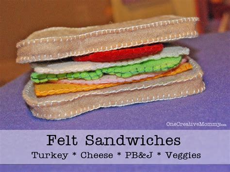 Felt Sandwich and Freebie Patterns - onecreativemommy.com