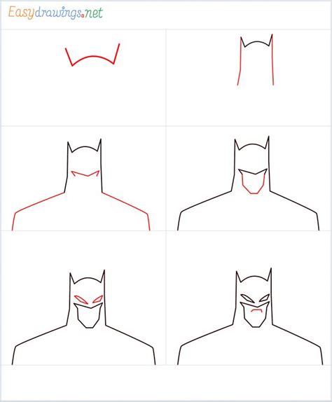 Batman Drawing Easy Step By Step - Batman Drawing Step By Step ...