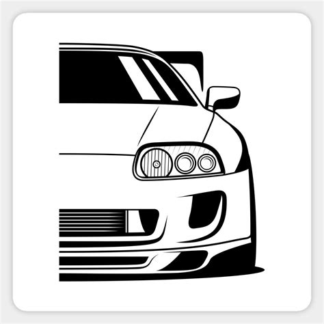 Supra MKIV Front JDM by goldentuners | Simple car drawing, Car drawings ...