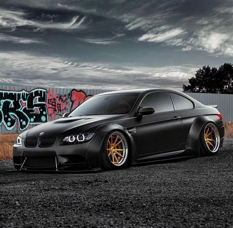 BMW E92 M3 matte black widebody slammed | Bmw, Roadsters, Bmw car