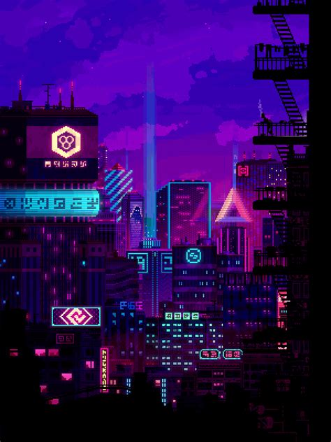 Cyberpunk City Wallpaper Gif - Art raboty po cyberpunk 2077.