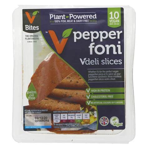 Plant Based Pepperoni Slices in 100g from VBites