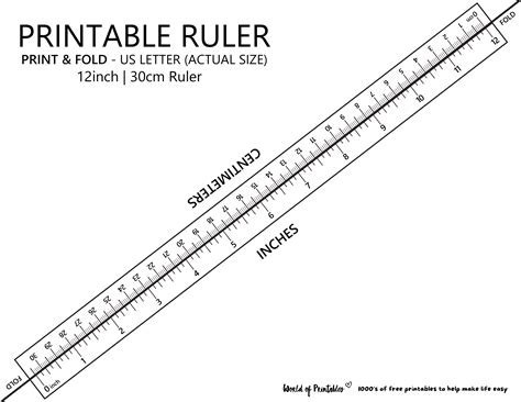 Printable Ruler - Free Accurate Ruler Inches, CM, MM - World of Printables