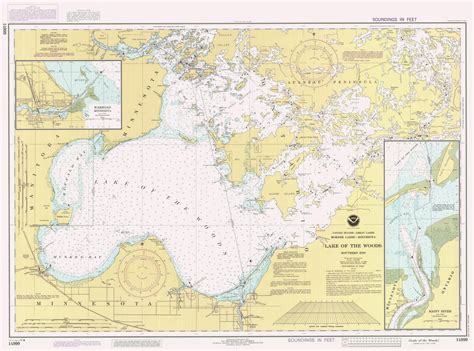 Lake of the Woods Map - 1990 – Nautical Chart Prints