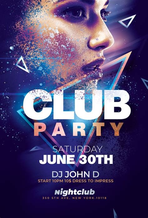 NightClub Party Flyer Photoshop Template - Creative Flyers