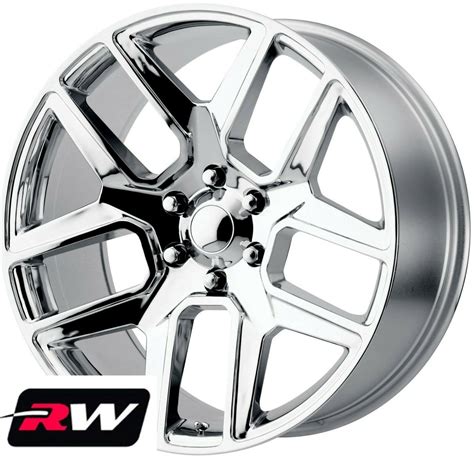 22 inch 22 x10" RW 96266 Wheels for 2019 Ram 1500 Chrome Rims 6x139.7 ...