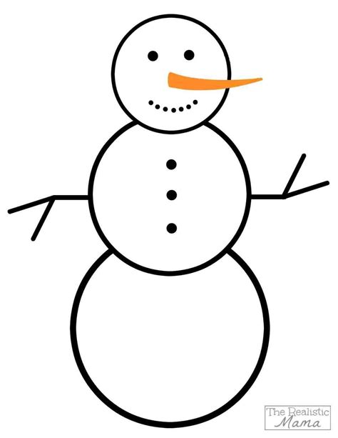 Snowman Line Drawing | Free download on ClipArtMag