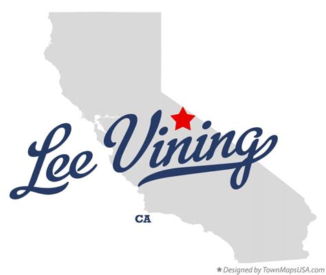 Map of Lee Vining, CA, California