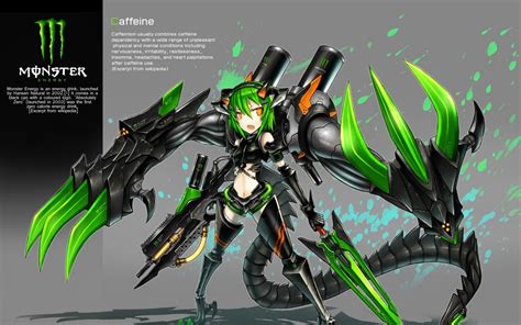 Wallpaper : illustration, anime girls, original characters, Monster Energy, GiA, mecha 2560x1600 ...