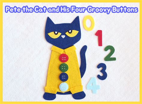 Pete the Cat and His Four Groovy Buttons Felt Story Set / Pete - Etsy Canada