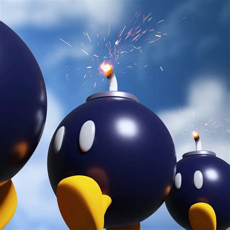 Blender Bob-omb battlefield! | Super Mario 64 | Super mario bros, Super mario, Mario art