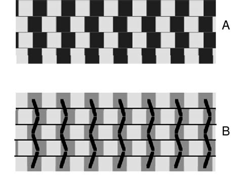 The cafe wall illusion could be considered an example of the Zöllner... | Download Scientific ...