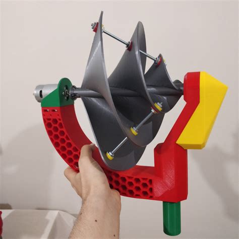 STL file Wind turbine, based on the Archimedean helix, Archimedes screw ...