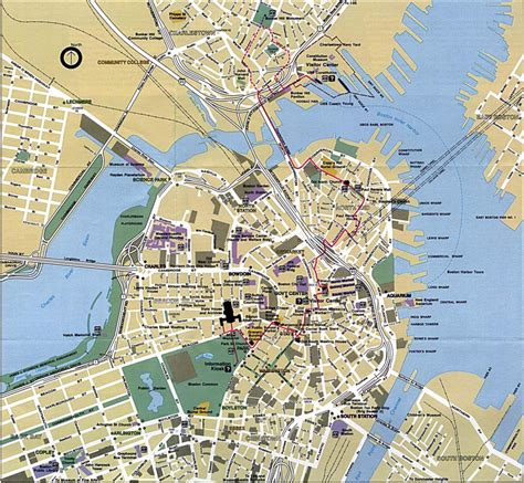 Free Printable Map Of Boston, Ma Attractions. | Free Tourist Maps in Printable Map Of Boston ...