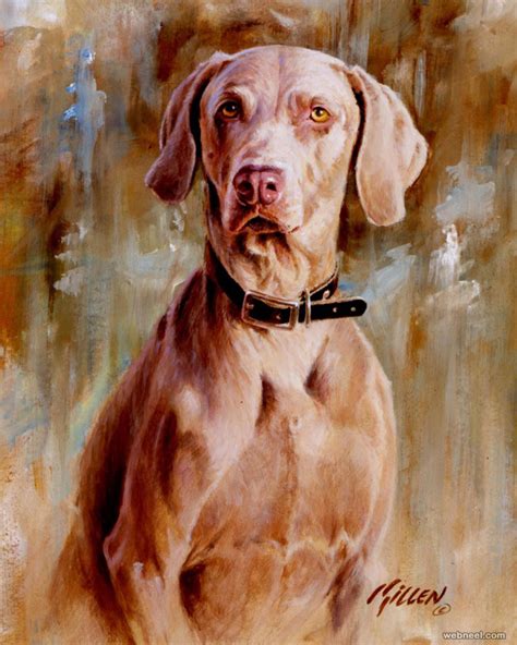 35 Beautiful Dog Paintings and from top artists around the world