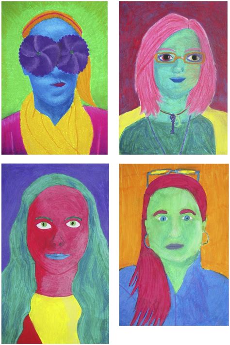 The Rolling Artroom: Pop Art Self Portraits 7-12 General Art