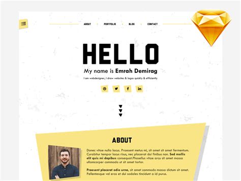 Personal Portfolio Template Sketch freebie - Download free resource for Sketch - Sketch App Sources