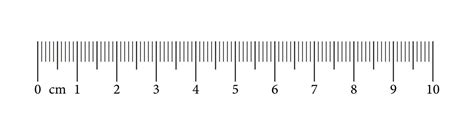 Measuring chart with 10 centimeters. Ruler scale with numbers. Length measurement math, distance ...