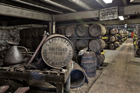 Laphroaig Whisky Casks Stored in Warehouse - Braeburn Whisky