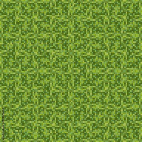 Pixel art grass background. Seamless texture backdrop. Green square grass pattern. 8 bit game ...