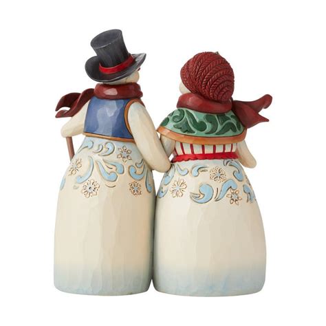 Jim Shore Heartwood Creek Snowman Couple Holding Hands