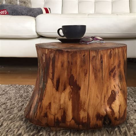 DAANIS: Rustic Tree Stump Coffee Table