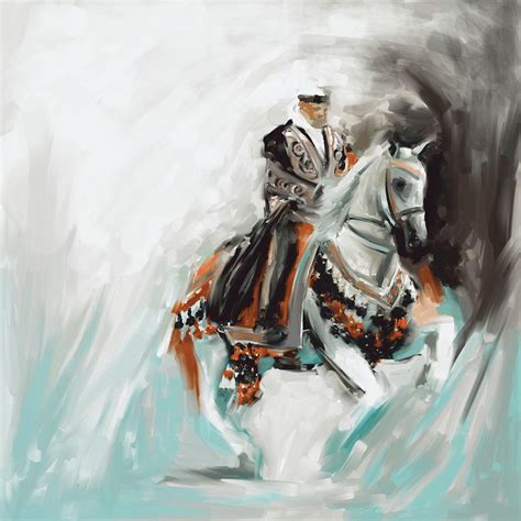 Painting 780 4 Arabian Horse Rider Painting by Mawra Tahreem - Fine Art ...