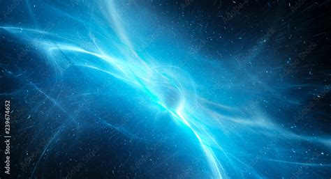 Blue glowing interstellar plasma field in deep space Stock Illustration | Adobe Stock