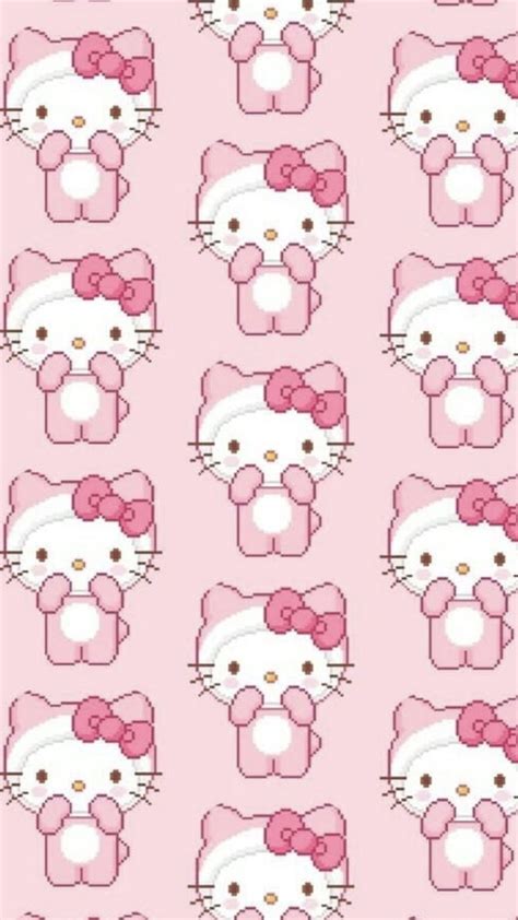 Pastel Pink Hello Kitty Wallpaper