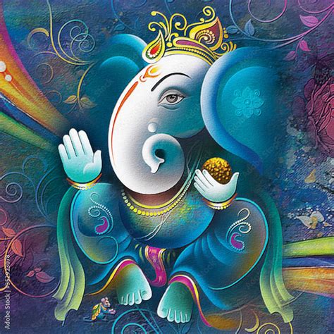 Abstract Paintings Of Lord Ganesha